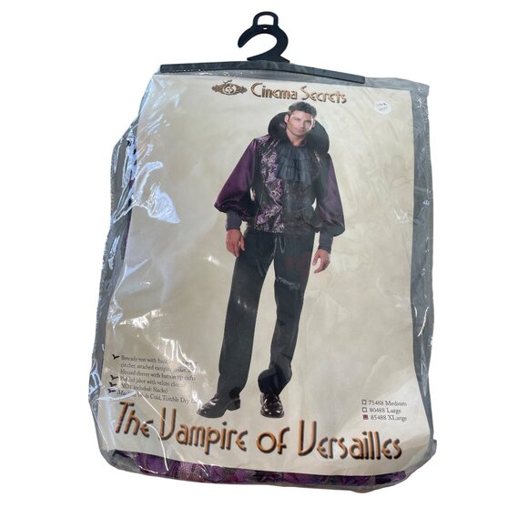 Cinema Secrets Costume Size XL The Vampire Of Versailles Floral Brocade Vest NEW - Picture 2 of 8